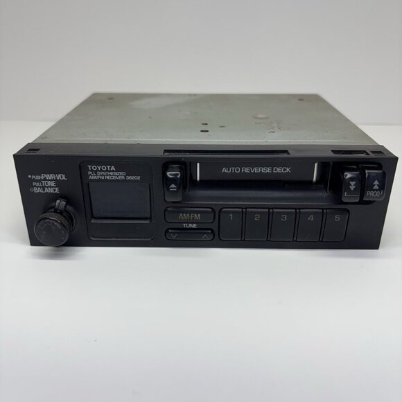 Vintage Toyota Car Cassette Player 08600-00837 AM FM Fujitsu Ten Pickup Radio - Picture 1 of 11